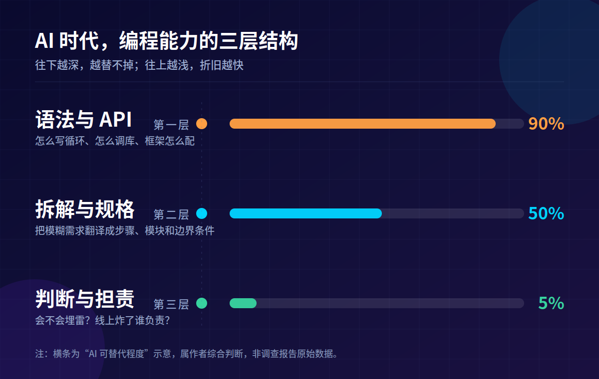 AI 时代编程能力的三层结构